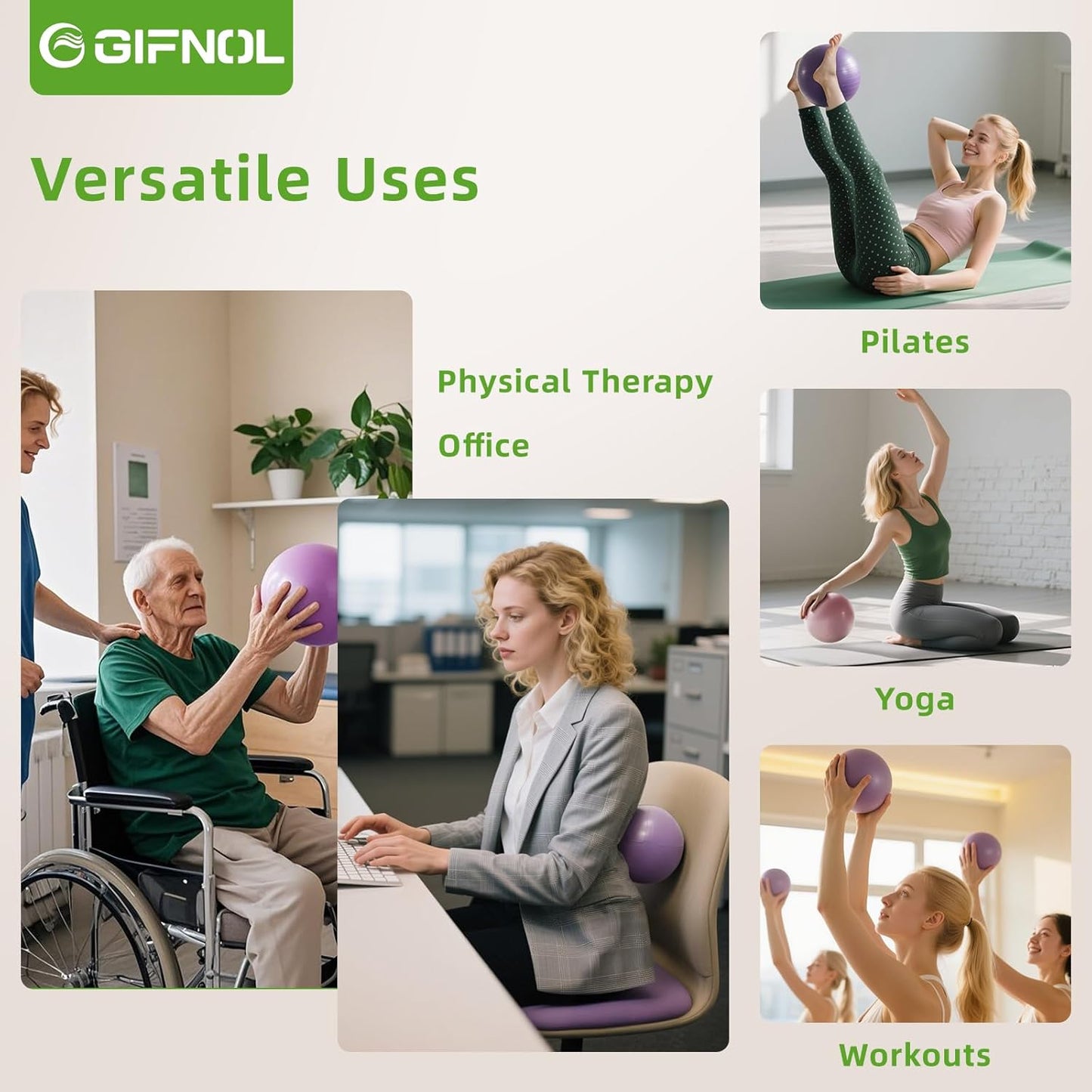 Pilates-Ring Und Ball-Set Mit Widerstandsbändern, Pilates-Ausrüstung Für Heimtraining, 35,6 Cm Und 30,5 Cm, Pilates-Ringe, 2 Pilates-Bälle, 5 Widerstandsbänder Zum Straffen Von Armen