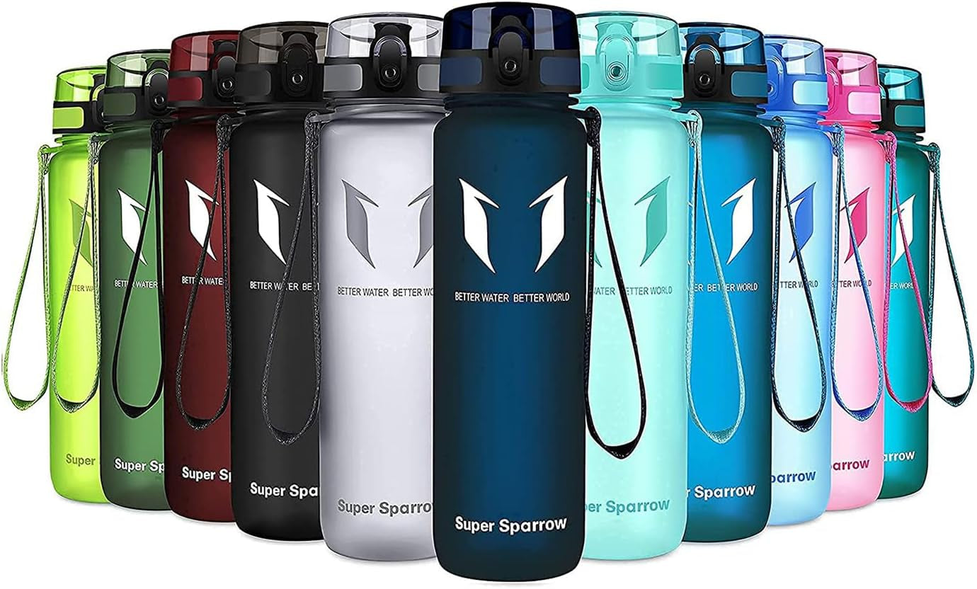 Super Sparrow Trinkflasche - Tritan Wasserflasche - 350Ml, 500Ml, 750Ml, 1000Ml - Bpa-Frei - Ideale Sportflasche - Sport, Wasser, Fahrrad, Fitness, Uni, Outdoor - Leicht, Nachhaltig