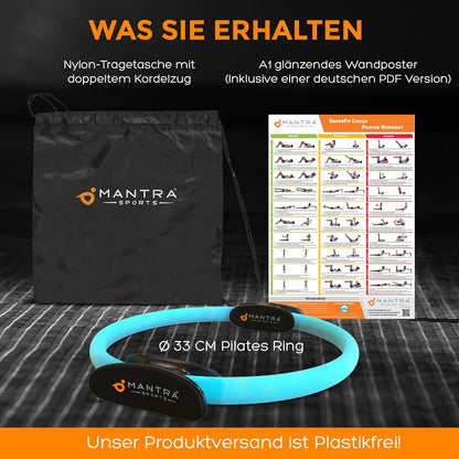 MANTRA SPORTS Pilates Ring Fit Fitness Ring Beckenbodentrainer Für Frau & Männer, Beckenboden Trainingsgerät Für Zuhause, Beinpresse Hüfttrainer Beintrainer Oberschenkeltrainer Sportgeräte Zuhause