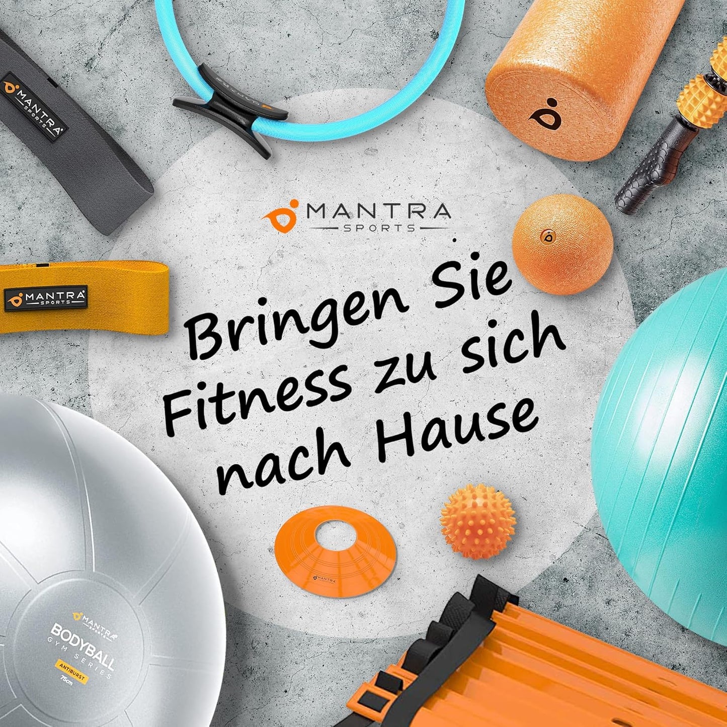 MANTRA SPORTS Pilates Ring Fit Fitness Ring Beckenbodentrainer Für Frau & Männer, Beckenboden Trainingsgerät Für Zuhause, Beinpresse Hüfttrainer Beintrainer Oberschenkeltrainer Sportgeräte Zuhause