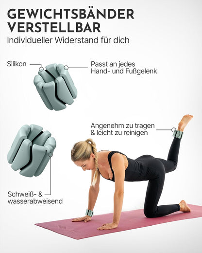 NEOLYMP Pilates Set Für Zuhause – Pilates Ball, Pilates Ring & Gewichte – Komplettes Pilates Zubehör Set – Inkl. Pilates Bänder, 1Kg Hanteln & E-Book – Pilates Essential Kit