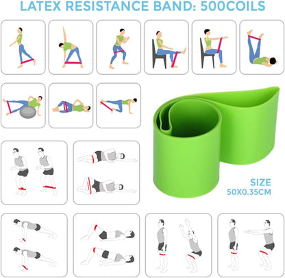 COMETX Yoga-Sets Für Frauen Zu Hause Pilates Ausrüstung Pilates Magic Ring Beute Bänder Zum Trainieren Der Gesäßmuskulatur Yoga Ball 25 Cm Form 8 Widerstandsband Yoga-Bänder Zum Dehnen