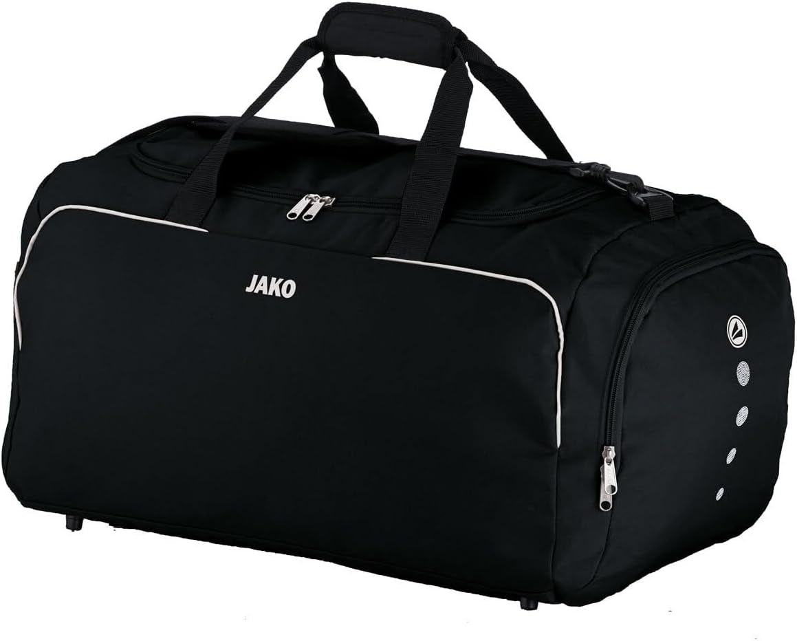 JAKO Sporttasche Herren Classico - Gym Bag Mit Innentasche, Geräumigem Hauptfach Mit 2 Wege-Reißverschluss & Mesh-Fach, Verstellbarer Schultergurt