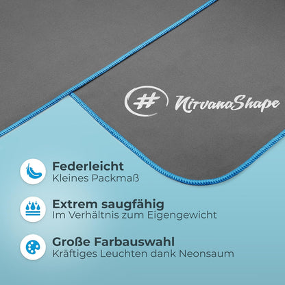 Nirvanashape Mikrofaser Handtuch - Reisehandtuch, Badetuch Für Urlauber in Vielen Farben - Kompakte, Schnelltrocknende Microfaser Handtücher Als Strandtuch, Sporthandtuch - Für Reisen, Camping, Sport