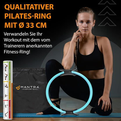 MANTRA SPORTS Pilates Ring Fit Fitness Ring Beckenbodentrainer Für Frau & Männer, Beckenboden Trainingsgerät Für Zuhause, Beinpresse Hüfttrainer Beintrainer Oberschenkeltrainer Sportgeräte Zuhause