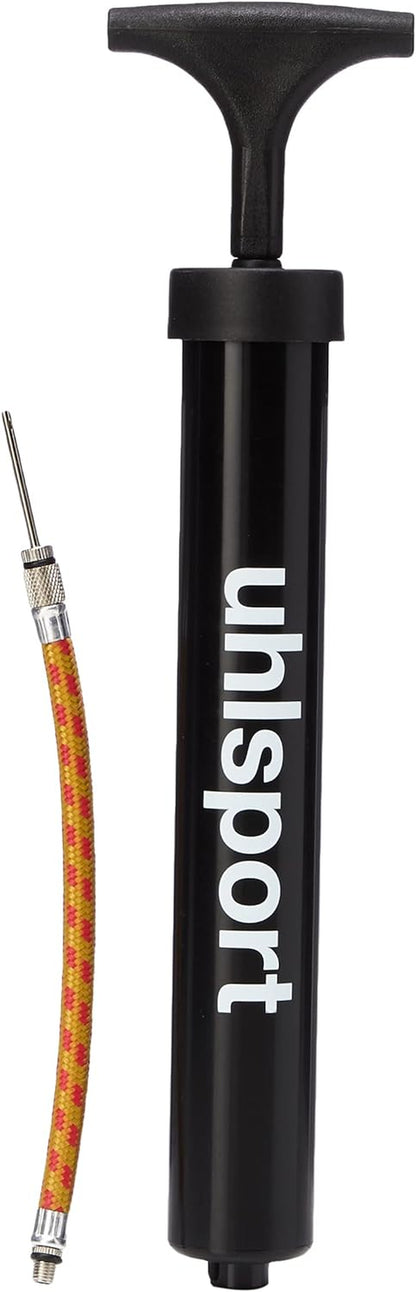 Uhlsport Ballpumpe Klein (6"), Für Fußball, Volleyball & Co., Kompakte Luftpumpe Mit Flexibler Verlängerung, Ideale Pumpe Für Unterwegs, 100118701, Schwarz
