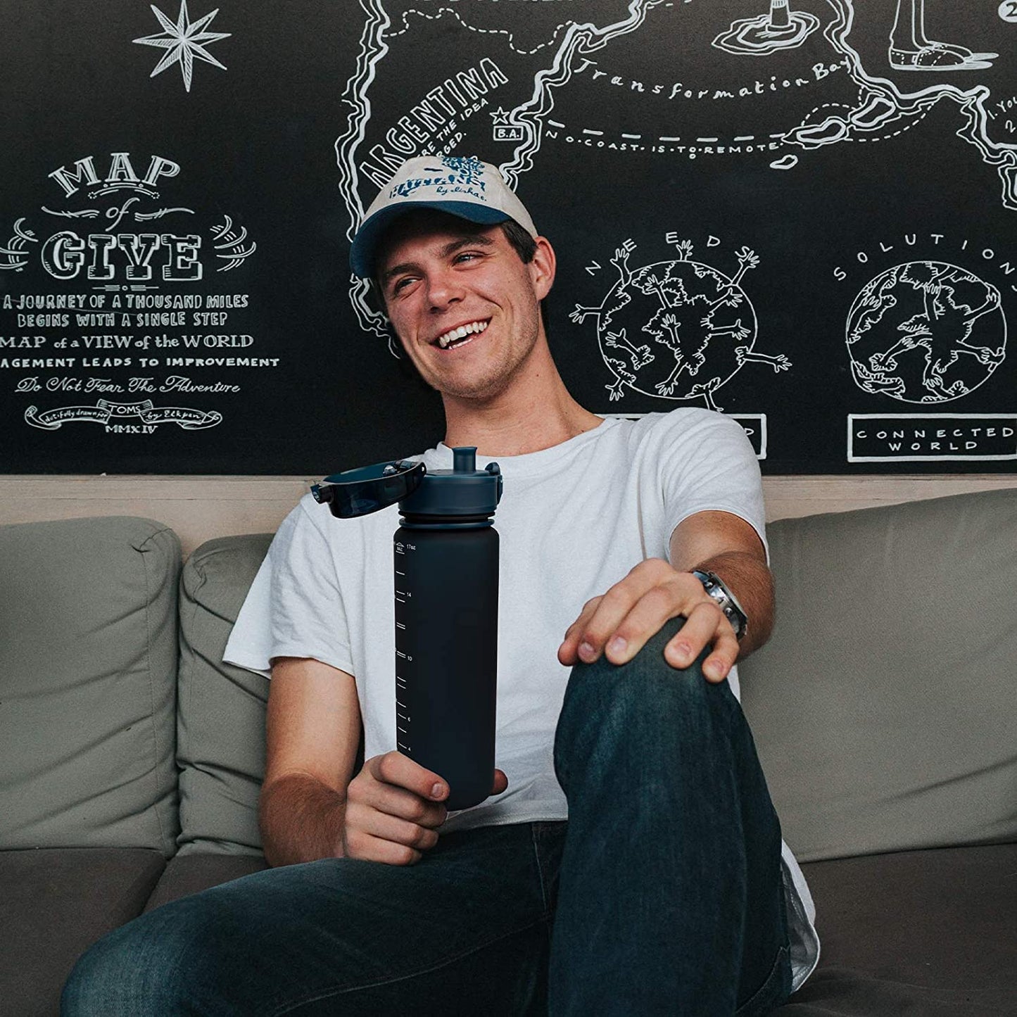 Super Sparrow Trinkflasche - Tritan Wasserflasche - 350Ml, 500Ml, 750Ml, 1000Ml - Bpa-Frei - Ideale Sportflasche - Sport, Wasser, Fahrrad, Fitness, Uni, Outdoor - Leicht, Nachhaltig